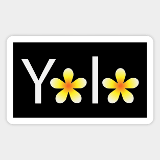 Yolo artistic floral design Magnet